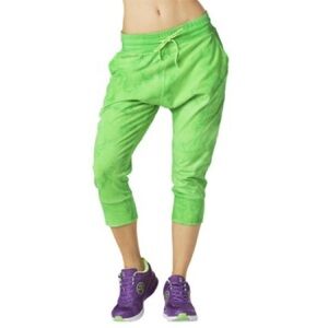 Green Zumba Capri Harem Pants